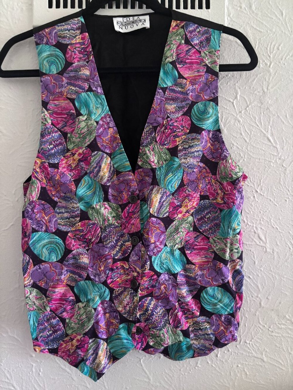 Vintage Satin Vest - Colourful Egg Theme